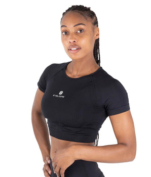 Skelcore Women's Seamless Short Sleeve Crop Top