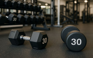 Choosing between hex and round dumbbells for commercial gym use