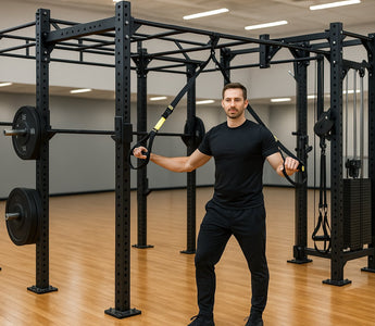 functional fitness rig in group training gym floor
