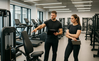 Gym floor with strength and cardio equipment