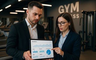 Gym owner optimizing local SEO strategies for their facility