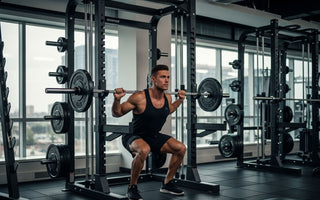 Skelcore power rack and cage in gym environment