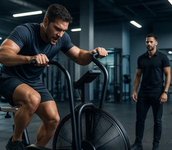 Fan Bike HIIT cardio machine in training gym