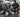 Collapsible workout bench used in a flexible portable gym training space