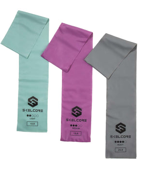 Skelcore Latex- Free 4ft Resistance Band 3pc Set