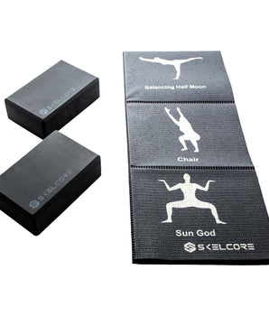 Skelcore Travel Yoga Mat and Blocks Set