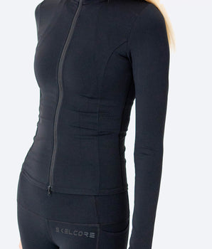 Skelcore Women's Recycled Black Full Zip Jacket
