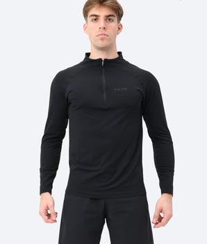 Skelcore Men's Recycled Seamless 1/4 Zip Long Sleeve Top