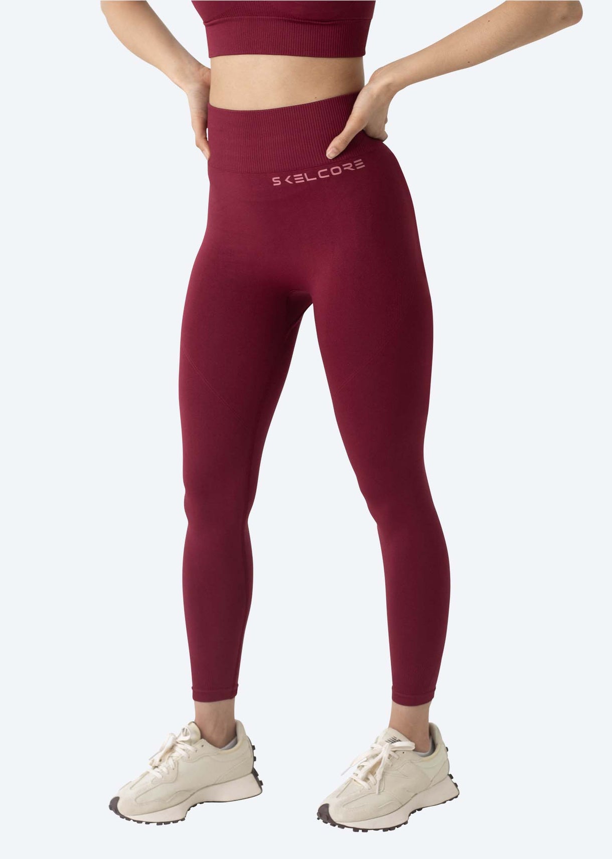 Skelcore Women's Seamless Red High Waisted Lux Leggings | Skelcore