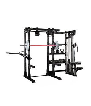 Skelcore Half Rack Weight Storage With Seated Up Down Pulley Machine